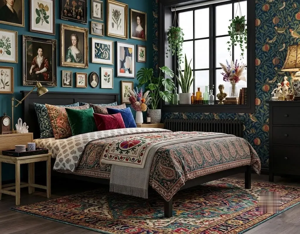 Bedroom in the Maximalism style template